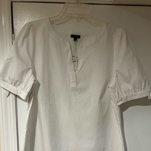 NWT Talbots White Cotton Shirt Size M